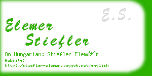 elemer stiefler business card